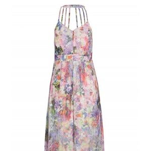 City Chic Dresses - Floral Burst Halter Neck Maxi Dress City Chic Dresses - Floral Burst Halter Neck Maxi Dress